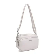 Torebki damskie - Modna Dwukomorowa Beżowa Torebka Luigisanto Listonoszka Zgrabna Skóra Eko - miniaturka - grafika 1