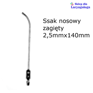 Ssak nosowy zagięty 2 08-122 Metech - Akcesoria medyczne - miniaturka - grafika 1
