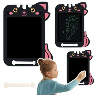 Znikopis Tablica Do Rysowania Pisania LCD Rysik Kot Czarny LEAN Toys - Prace ręczne dla dzieci - miniaturka - grafika 1