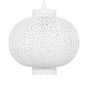 Lampy sufitowe - Beliani Lampa wisząca Lampa wisząca metalowa biała MEUSE 78975 - miniaturka - grafika 1