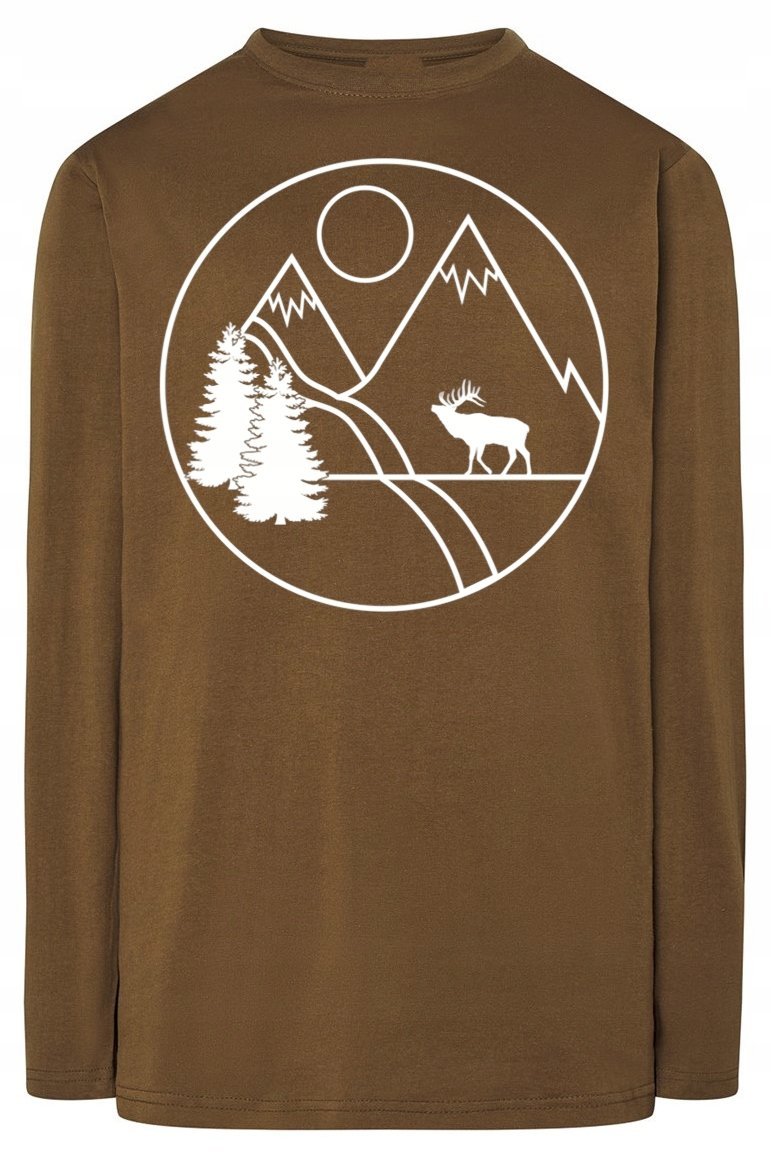 Longsleeve męski nadruk Góry Łoś r.3XL