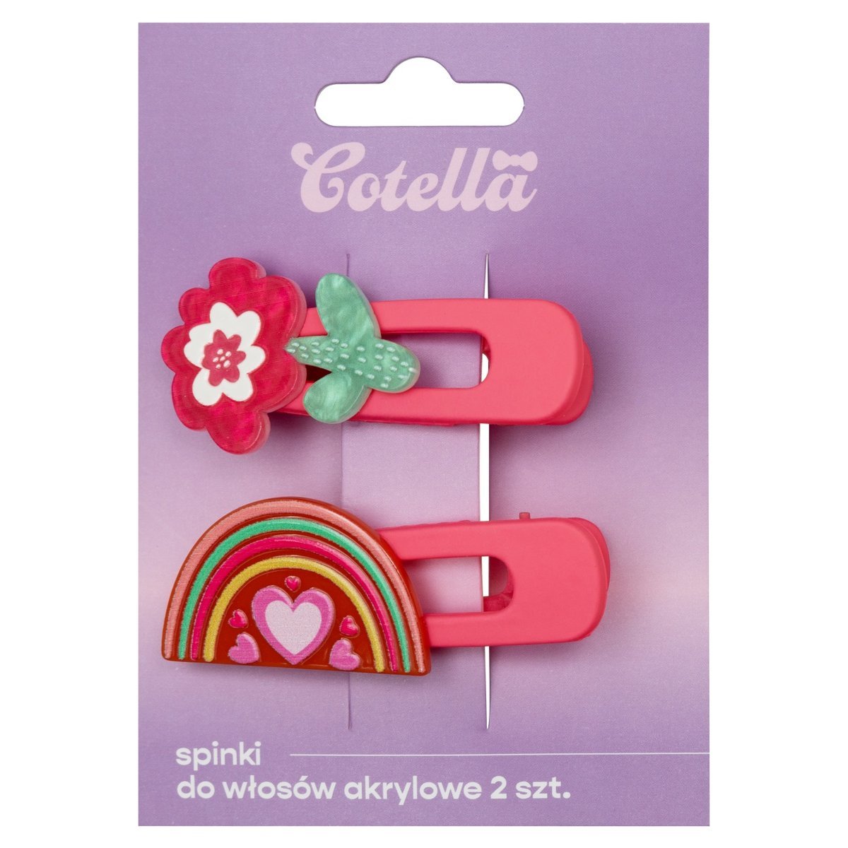 Spinki do włosów, Cotella, Rainbow Joy – 2 szt.