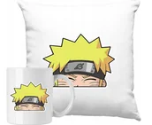 Gadżety dla niej i dla niego - ZESTAW PODUSZKA + KUBEK Peeker Anime Naruto Manga Na Prezent +MIĘ - miniaturka - grafika 1