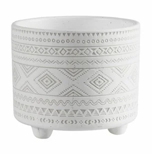 Osłonka terrakota EVERT 17 x 17 x 15 cm biała - Donice - miniaturka - grafika 1