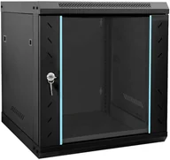 Szafy rack - vidaXL Szafa sieciowa z przechowywaniem Czarny 53 x 60 x 60 cm Stal 42017656 - miniaturka - grafika 1