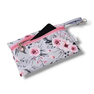 Etui na klucze - Etui na klucze etui na telefon saszetka portfelik kwiaty - miniaturka - grafika 1