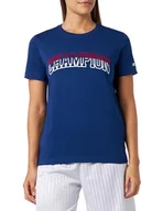 Koszulki i topy damskie - Champion Legacy Color Punch W-Light Cotton Jersey S-s Regular Crewneck Koszulka damska, Niebieski College, M - miniaturka - grafika 1