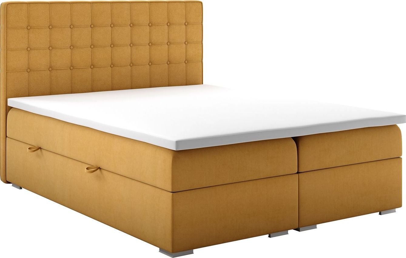 Elior Małżeńskie łóżko boxspring Rimini 160x200 - 58 kolorów