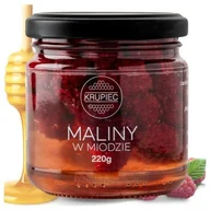Miód - Miód Akacjowy z Maliną Malinowy 220g Podziękowania Pasieki Krupiec - miniaturka - grafika 1