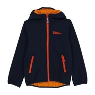 Kurtki i płaszcze dla chłopców - Jack Wolfskin Chłopięca kurtka Fourwinds, Night Blue/pomarańczowa, 128 - miniaturka - grafika 1
