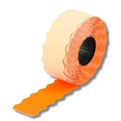 Przybory szkolne - Taśma do metkownicy jednorzędowa/fala 26x12-pomarańczowa 5szt. - miniaturka - grafika 1