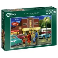 Puzzle - Jumbo Puzzle 500 Falcon Wyjście do kina G3 - miniaturka - grafika 1