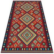 Dywany - Modny dywan winylowy Kolorowe trójkąty retro 120x180 cm - miniaturka - grafika 1