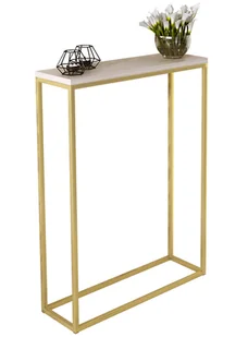 Minimalistyczna konsola złoty + dąb sonoma G7-R65 - Konsole i sekretarzyki Minimalistyczna konsola złoty + dąb sonoma G7-R65 - Konsole i sekretarzyki - miniaturka - grafika 1