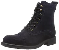 Kozaki damskie - Tommy Hilfiger Damskie kozaki z krótką cholewką B1285ologna 3b, niebieski - niebieski Midnight 403-38 EU - miniaturka - grafika 1