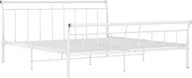 Łóżka - Elior Białe metalowe łóżko małżeńskie 160x200 cm - Keri - miniaturka - grafika 1