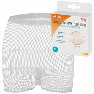 AKUKU WIELORAZOWE MAJTKI POPORODOWE SIATKA 2szt. XL - Bielizna lecznicza - miniaturka - grafika 1