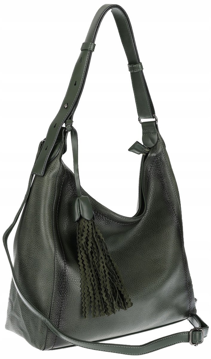 Torebka Damska Listonoszka Worek Shopper Duża torba na Ramię MC360 Zielona