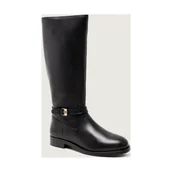 Kozaki damskie - Tommy Hilfiger Skórzane oficerki TH BUCKLE RIDING - miniaturka - grafika 1