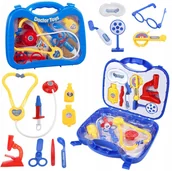 Zabawy w naśladowanie dorosłych - DUŻY ZESTAW LEKARSKI MAŁY LEKARZ DOKTOR W WALIZCE BBT-05 NIEBIESKI - miniaturka - grafika 1