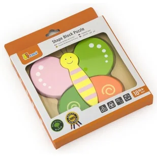 VIGA VIGA 50170 Układanka puzzle drewniane: Motylek VG-50170 - Układanki dla dzieci - miniaturka - grafika 1