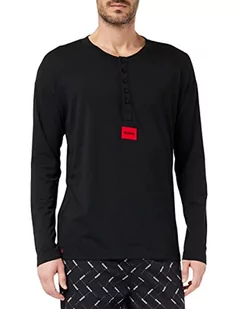 Hugo Boss Hero Henley męska bluza z długim rękawem, czarny (Black1), L - Bluzy męskie - miniaturka - grafika 1
