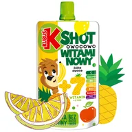 Soki i napoje niegazowane - Kubuś Shot owocowo-witaminowy mus wieloowocowy 100 g - miniaturka - grafika 1