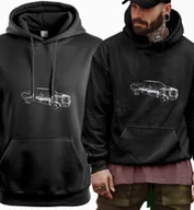 Bluzy męskie - Bluza męska czarna z nadrukiem prezent Ford Pickup F150 XXL urodziny - miniaturka - grafika 1
