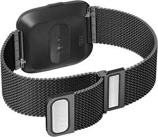 BRANSOLETA DO ZEGARKA Fitbit Versa/Versa 2/LITE CZARNA STAL SIATKA - Akcesoria do smartwatchy - miniaturka - grafika 1