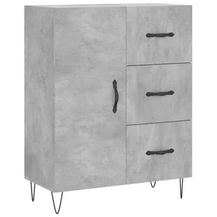 Witrynka, szarość betonu 69,5x34x180 cm materiał drewnopochodny Lumarko! - Witryny - miniaturka - grafika 8