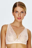 Biustonosze - Biustonosz miękki Lupo 2555 beżowo-biały - miniaturka - grafika 1