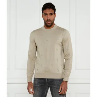 BOSS BLACK Wełniany sweter H-Bahelo Regular Fit - Swetry męskie - miniaturka - grafika 1