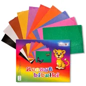 Dekoratorstwo - BIBUŁA GŁADKA w arkuszach - Blok A4, 10 kolorów - miniaturka - grafika 1