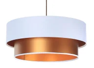Lampy stojące - Miedziano-biała duża lampa wisząca glamour - S420 Masza - miniaturka - grafika 1