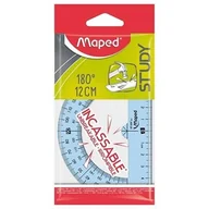 Przybory szkolne - Maped Kątomierz Study niełamliwy 12 cm-180 niebieski - miniaturka - grafika 1