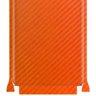 Szkła hartowane na telefon - Folia naklejka skórka strukturalna na TYŁ+BOKI do Xiaomi Redmi Note 7 Pro - Carbon Pomarańczowy - apgo SKINS - miniaturka - grafika 1