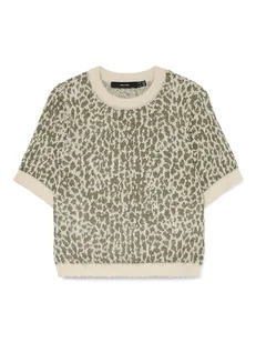 Vero Moda Sweter w kolorze oliwkowo-beżowym - Swetry damskie - miniaturka - grafika 1