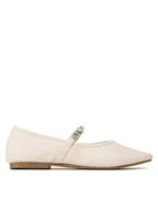 Buty dla dziewczynek - DeeZee Półbuty CS21213-08 Beżowy - miniaturka - grafika 1