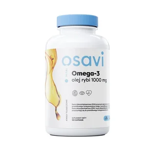 OSAVI Omega-3 Olej Rybi 1000mg 180 Kapsułek żelowych Cytryna - Suplementy naturalne - miniaturka - grafika 1