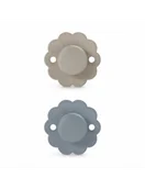 Smoczki uspokajające - Suavinex Smoczek fizjologiczny silikonowy SX Pro Wonder 6-18 m Gray clouds/Spring lake - miniaturka - grafika 1