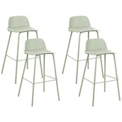 Taborety i hokery - Zestaw 4 krzeseł barowych zielony MORA - miniaturka - grafika 1