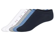Skarpetki męskie - LIVERGY® Skarpetki stopki męskie z bawełną organiczną, 5 par (Szary/niebieski/biały, 39-42) - miniaturka - grafika 1