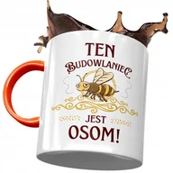 Kubki - Kubek Pomarańczowy dla Budowlańca Jest Osom! z Nadrukiem ze Zdjęciem + Opakowanie na prezent (wzór 01) - miniaturka - grafika 1