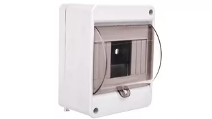 Rozdzielnica modułowa 1x5 natynkowa IP20 z klapką dymną i zaciskami S-5+SZYBKA+N+PE 8005833 ENE-00350 - Rozdzielnie elektryczne - miniaturka - grafika 1
