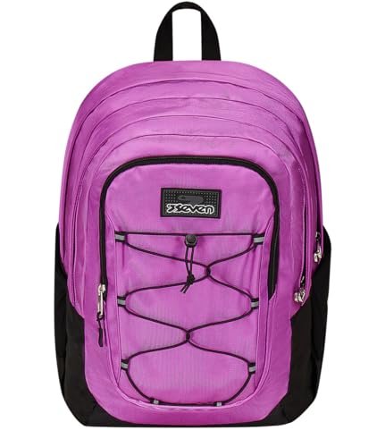 Seven Plecak Imovepack z podwójną komorą, fioletowy, z kieszenią na butelkę, do szkoły i podróży, dla dziewcząt i dziewcząt, Fioletowy, Taglia unica, Szkolny