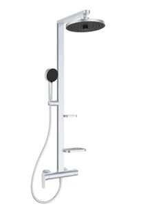 Ideal Standard ALU+ - Zestaw prysznicowy z baterią, średnica 26 cm, 2 dysze, kolor srebrny BD584SI - Zestawy prysznicowe - miniaturka - grafika 1