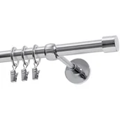 Karnisze - Karnisz DECASTYL Luna z kółkami pojedynczy 160 cm Chrom - miniaturka - grafika 1