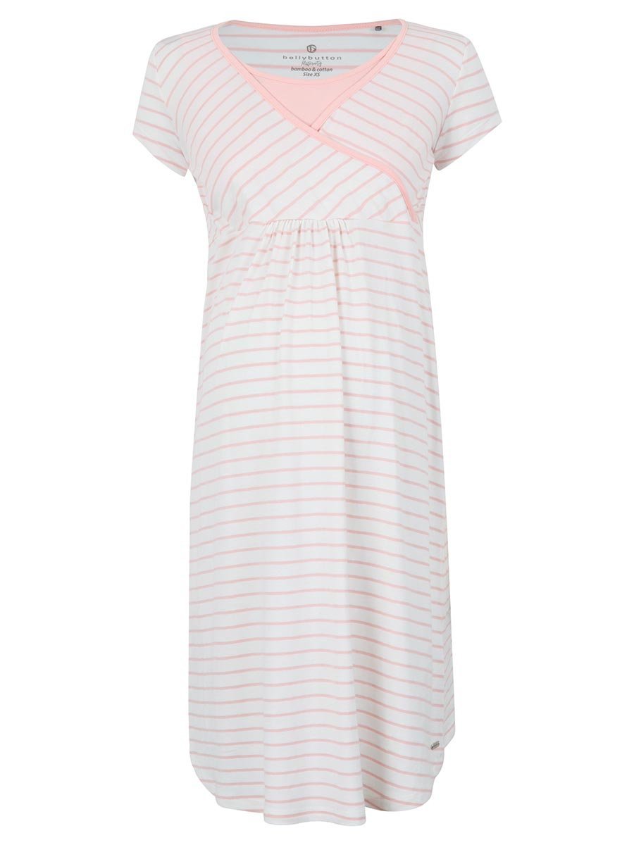 Damska koszula nocna do karmienia różowa Bellybutton Maternity, r.XL