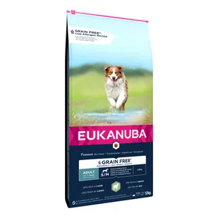 Eukanuba Grain Free Adult Small & Medium Breed, jagnięcina - 12 kg - Sucha karma dla psów - miniaturka - grafika 1