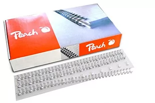 Peach Peach Grzbiety drutowe 3:1 34 pętle A4 6mm srebrne 100 sztuk 510498 - Grzbiety do bindownic - miniaturka - grafika 1